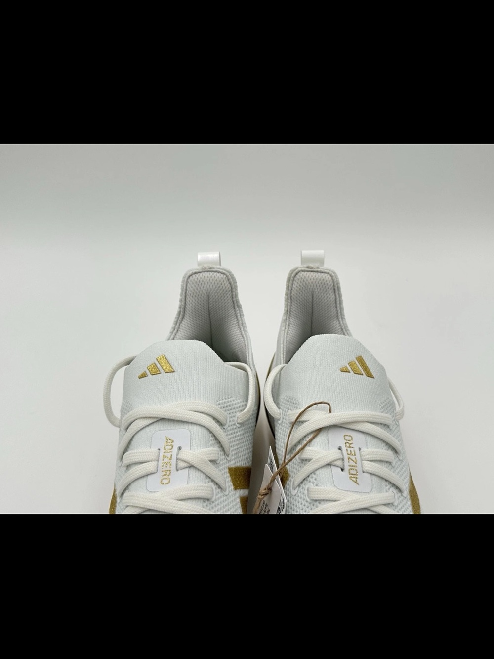 ADIDAS cleats White & Gold Adizero Football Cleats - Picture 7 of 10